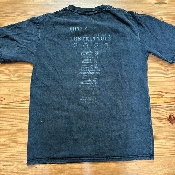 Taylor Swift Eras Tour dark gray short sleeve cotton shirt SIZE S - Picture 6 of 6